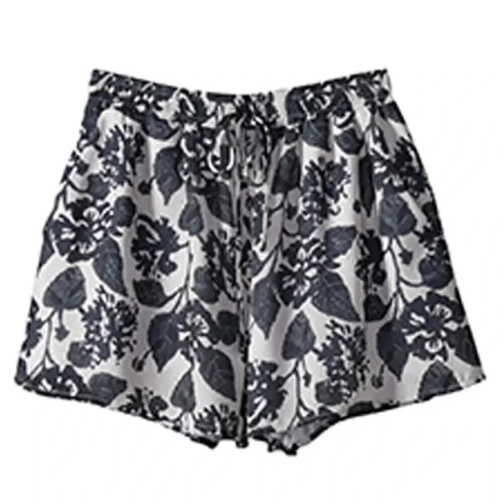 NWT WHO WHAT WEAR Drawstring‎ Waist Resort Shorts - Pressed Floral - Size Medium